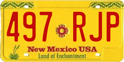 NM license plate 497RJP