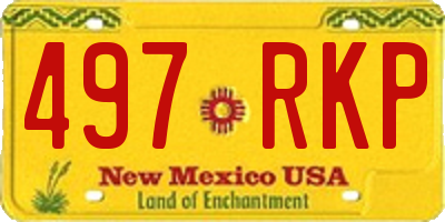 NM license plate 497RKP