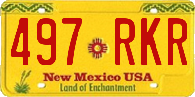 NM license plate 497RKR