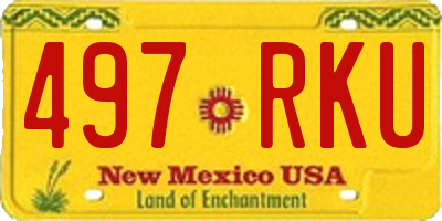 NM license plate 497RKU