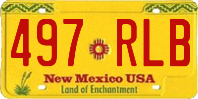 NM license plate 497RLB