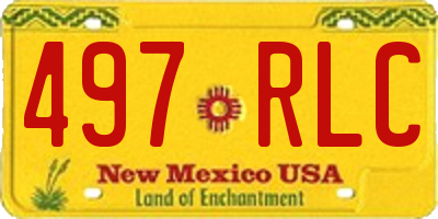 NM license plate 497RLC