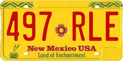 NM license plate 497RLE