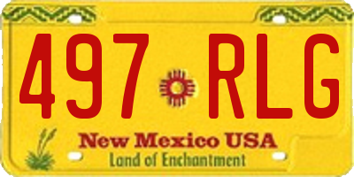 NM license plate 497RLG