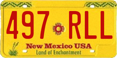 NM license plate 497RLL