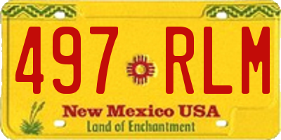 NM license plate 497RLM