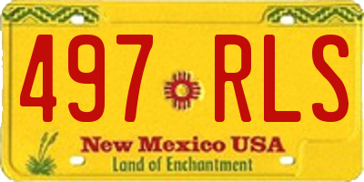 NM license plate 497RLS