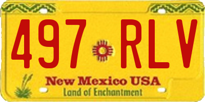 NM license plate 497RLV