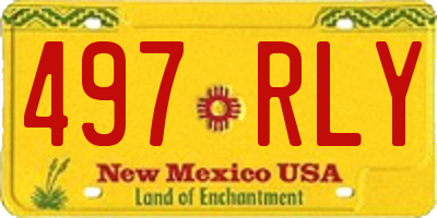 NM license plate 497RLY