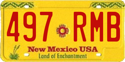 NM license plate 497RMB