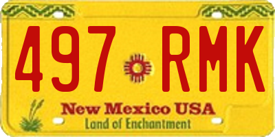 NM license plate 497RMK
