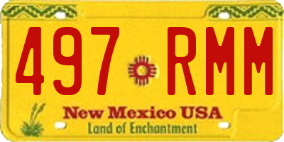 NM license plate 497RMM