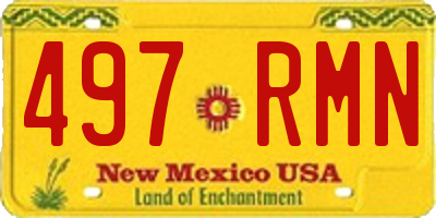 NM license plate 497RMN