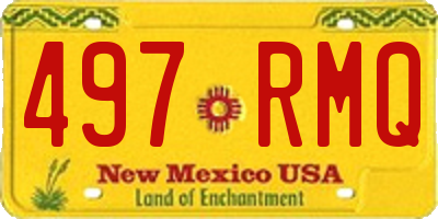 NM license plate 497RMQ