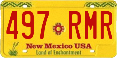 NM license plate 497RMR