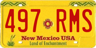 NM license plate 497RMS