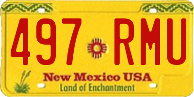 NM license plate 497RMU