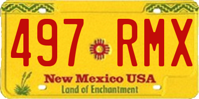 NM license plate 497RMX