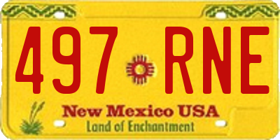 NM license plate 497RNE