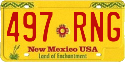 NM license plate 497RNG