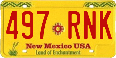 NM license plate 497RNK