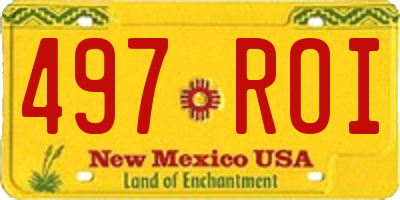 NM license plate 497ROI