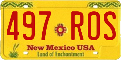 NM license plate 497ROS