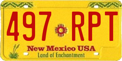 NM license plate 497RPT