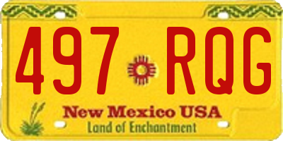 NM license plate 497RQG