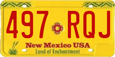 NM license plate 497RQJ