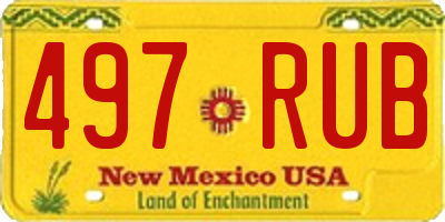 NM license plate 497RUB