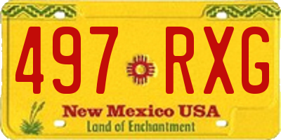NM license plate 497RXG