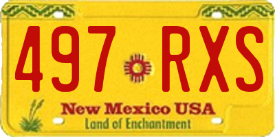 NM license plate 497RXS