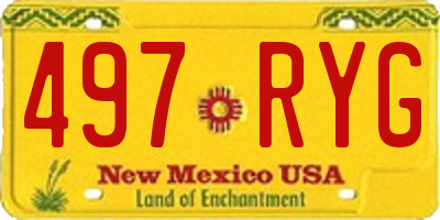 NM license plate 497RYG