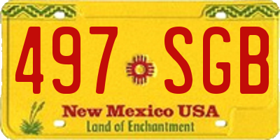 NM license plate 497SGB