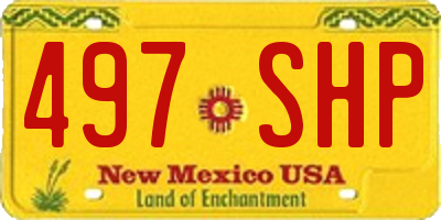 NM license plate 497SHP