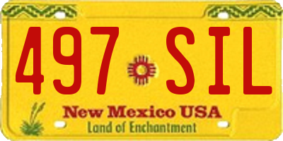 NM license plate 497SIL