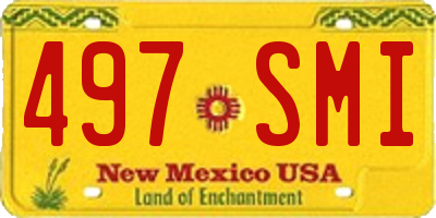 NM license plate 497SMI
