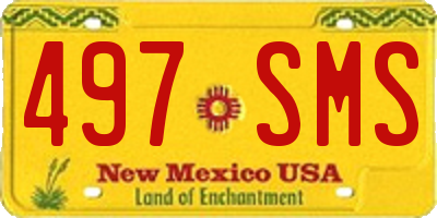 NM license plate 497SMS