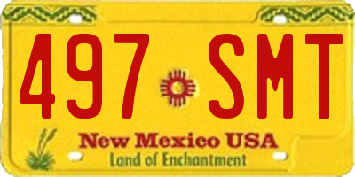 NM license plate 497SMT