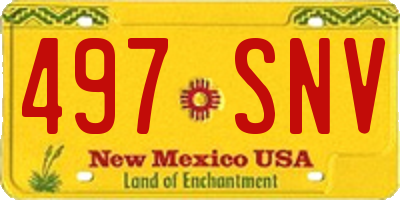 NM license plate 497SNV