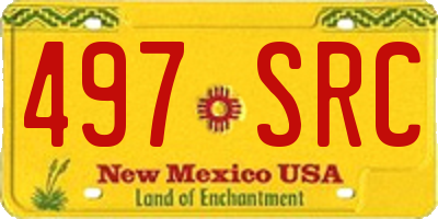 NM license plate 497SRC