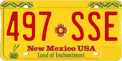 NM license plate 497SSE