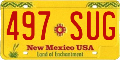 NM license plate 497SUG