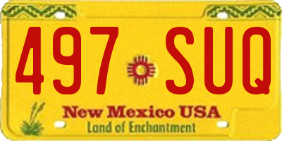 NM license plate 497SUQ