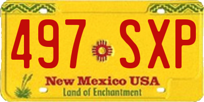 NM license plate 497SXP