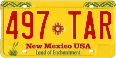 NM license plate 497TAR