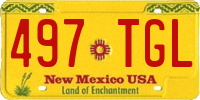 NM license plate 497TGL