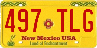 NM license plate 497TLG