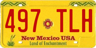 NM license plate 497TLH